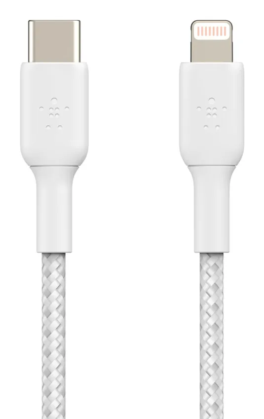 Belkin Boost Charge Braided USB-C - Lightning - cable, 2 m, White