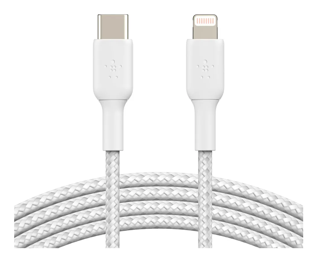 Belkin Boost Charge Braided USB-C - Lightning - cable, 2 m, White