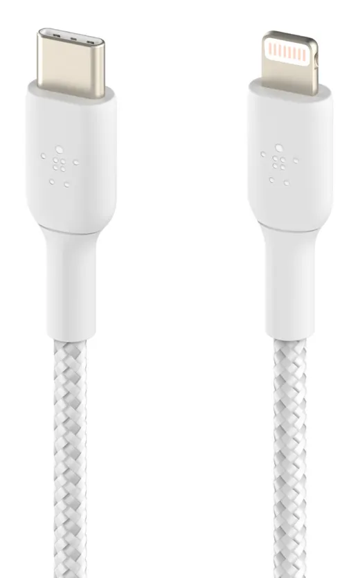 Belkin Boost Charge Braided USB-C - Lightning - cable, 2 m, White