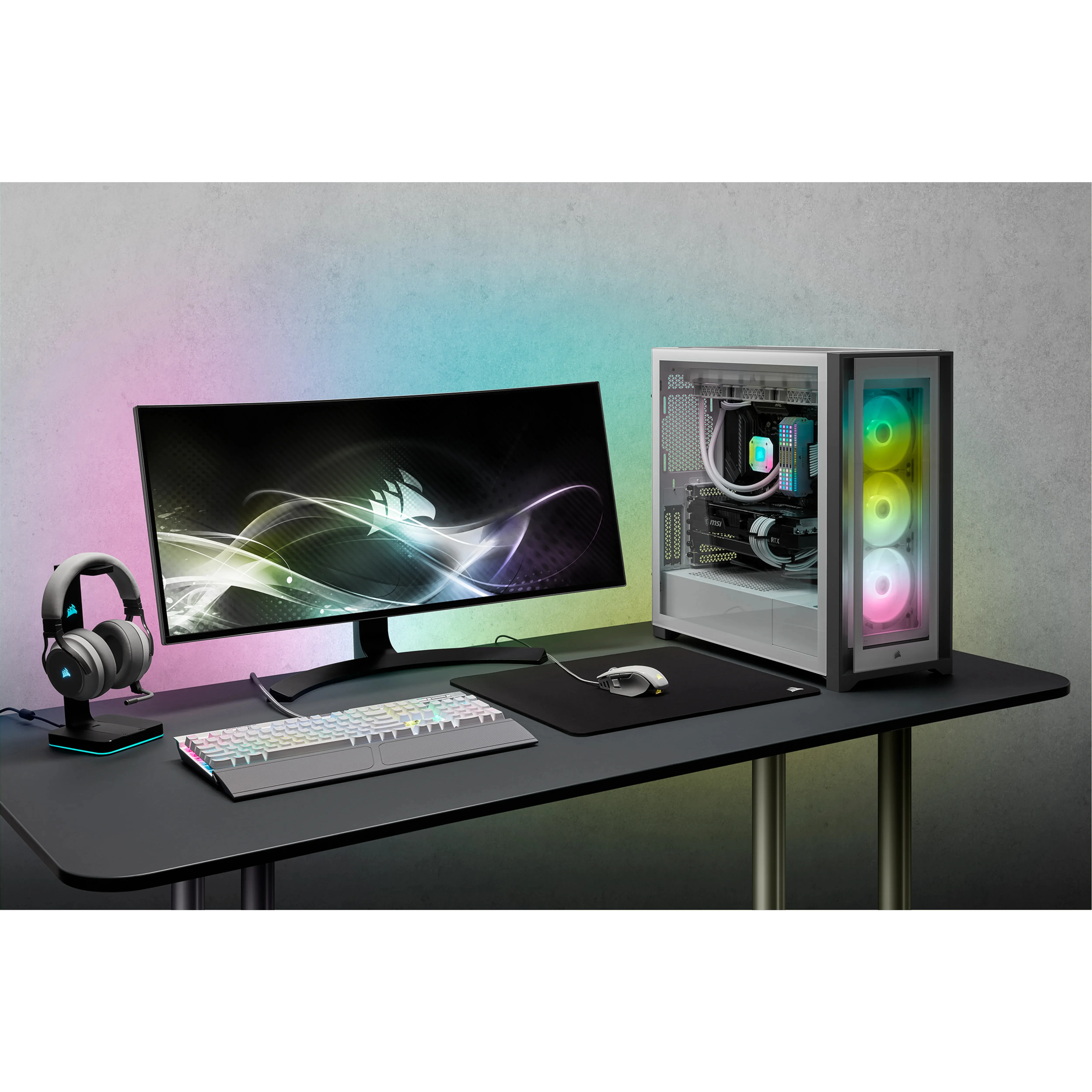 Corsair iCUE 5000X RGB - Mid Tower case, White