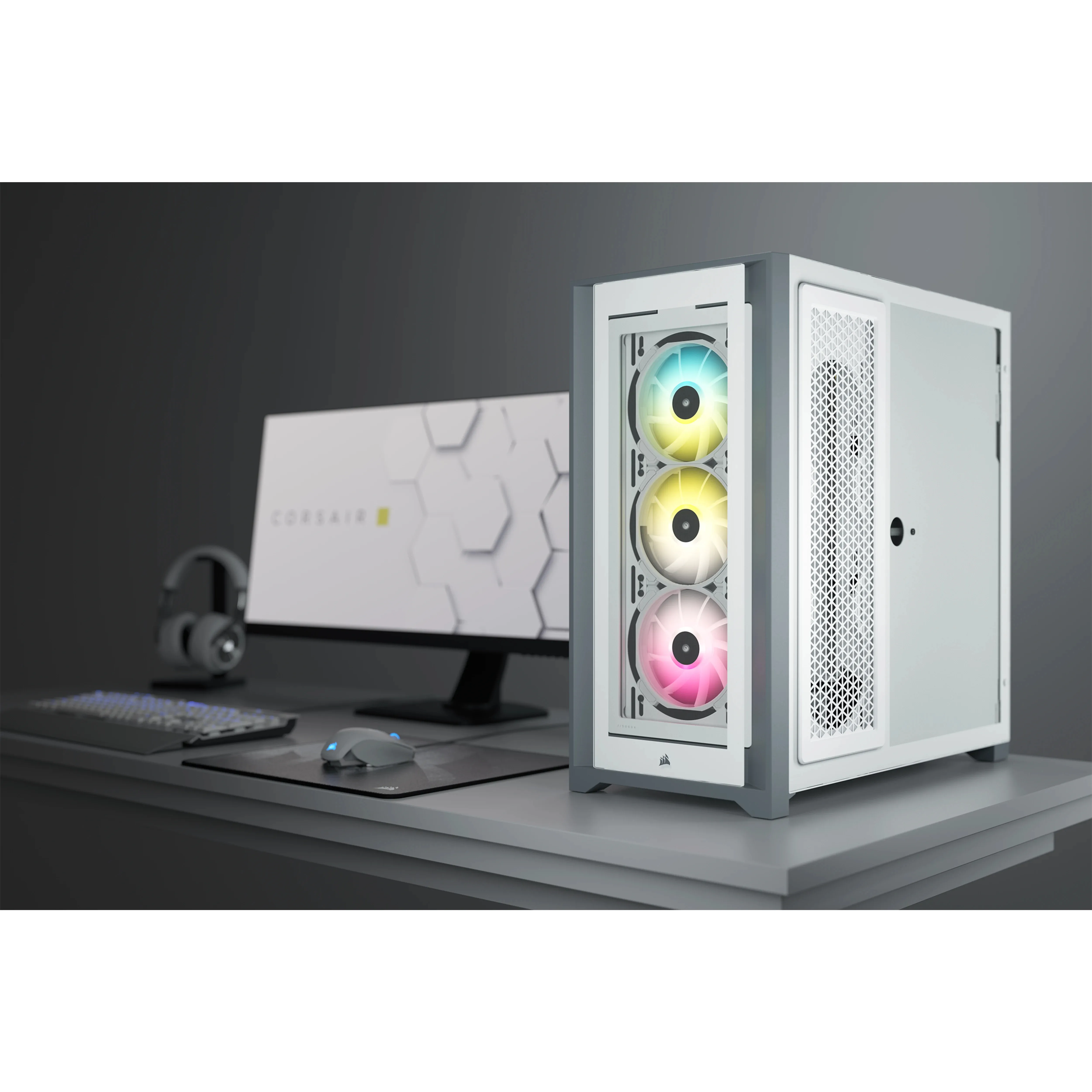 Corsair iCUE 5000X RGB - Mid Tower case, White