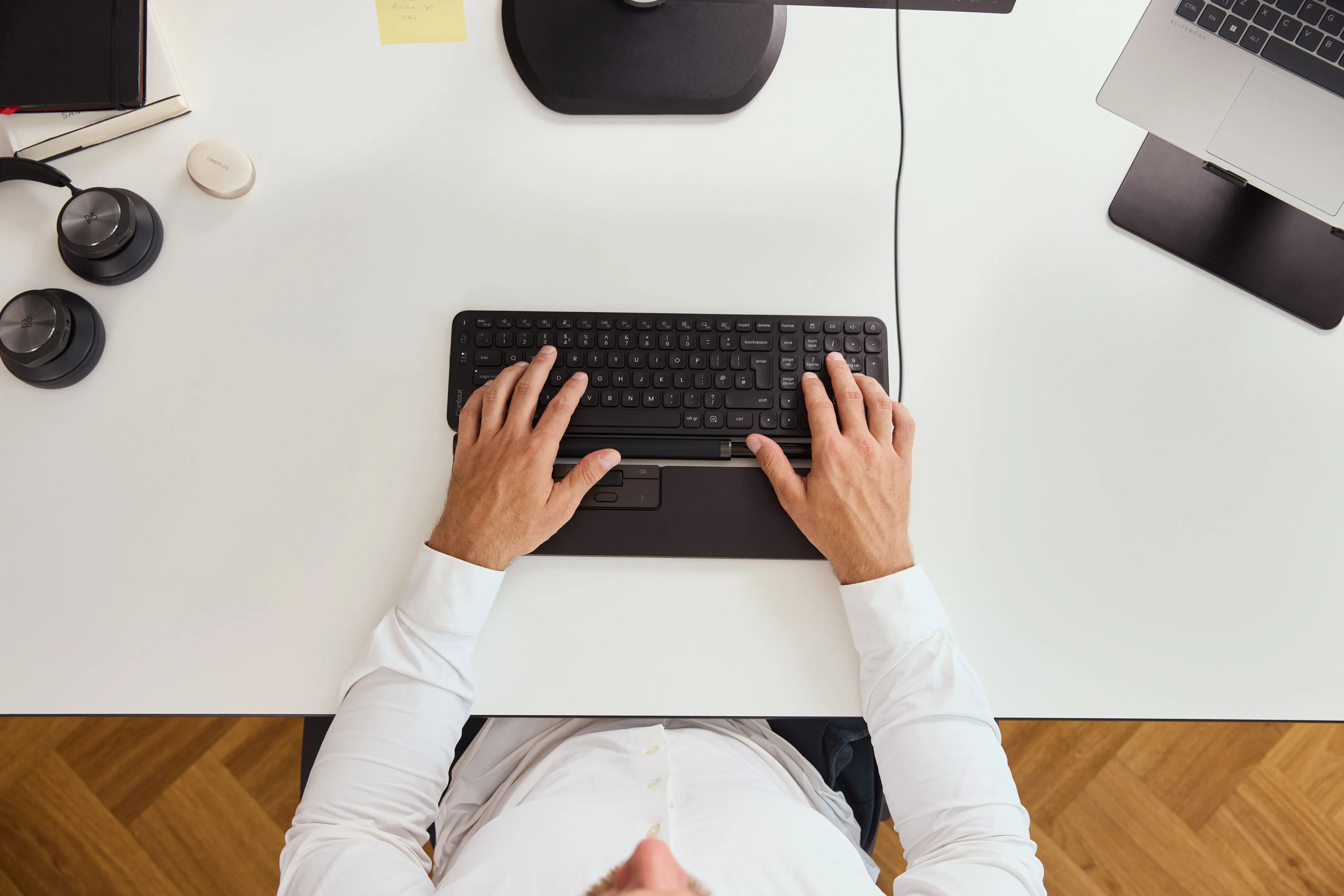 Contour RollerMouse Pro - Wired Roller Mouse + Slim Wrist Rest Vegan leather