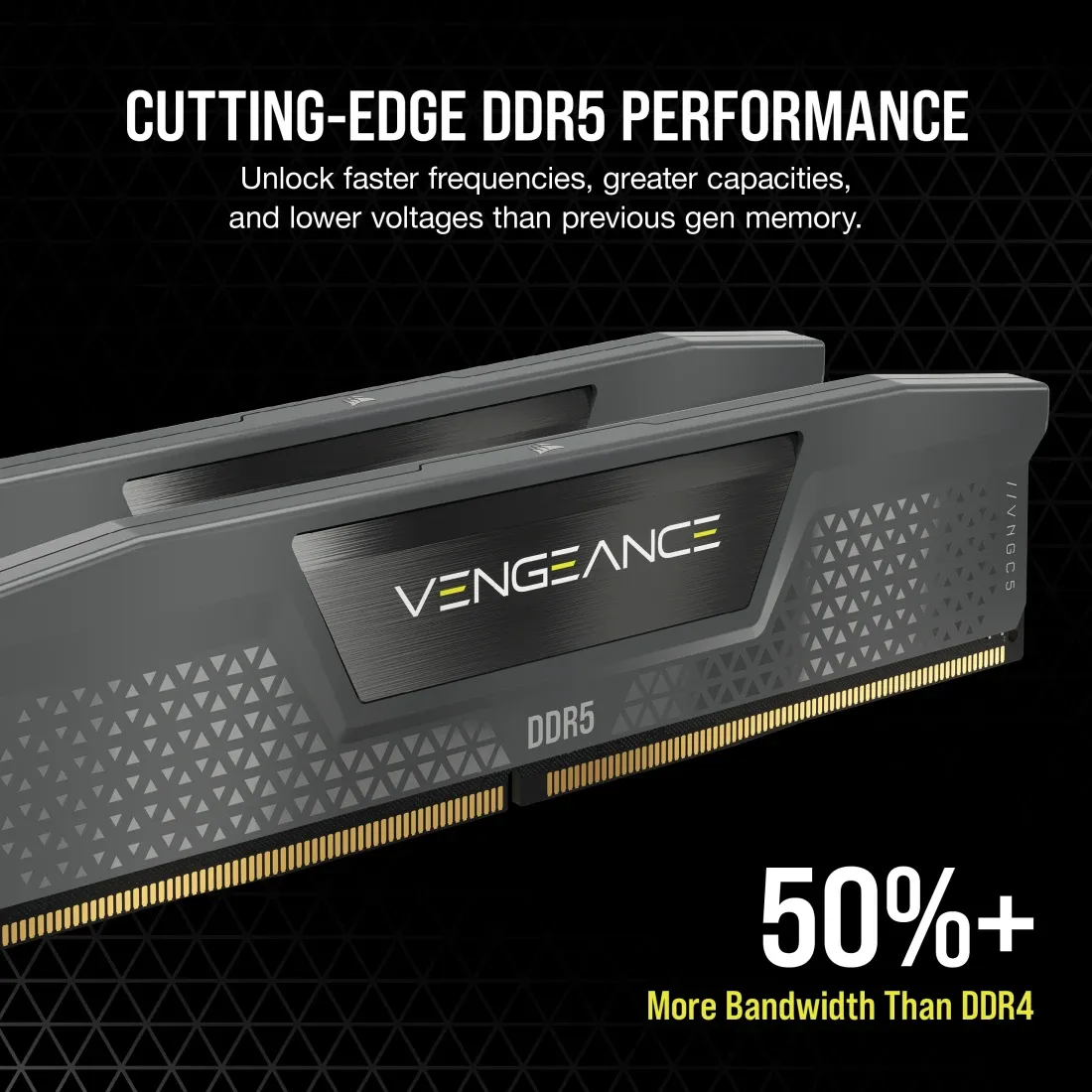 Corsair VENGEANCE 32GB (2 x 16GB) DDR5 6000 MHz, CL38 Memory, Grey (EXPO, XMP)