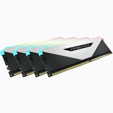 Corsair Vengeance RGB RT 32GB (4 x 8GB) DDR4 DRAM 3600MHz C18 Memory Kit, valkoinen