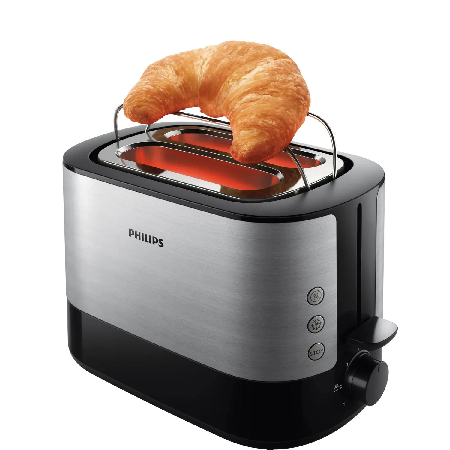 Philips Viva Collection HD2639/90 toaster, 2 slices, Stainless steel
