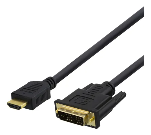HDMI TO DVI CABLE WITHOUT FERRITE CORE 2M BLACK