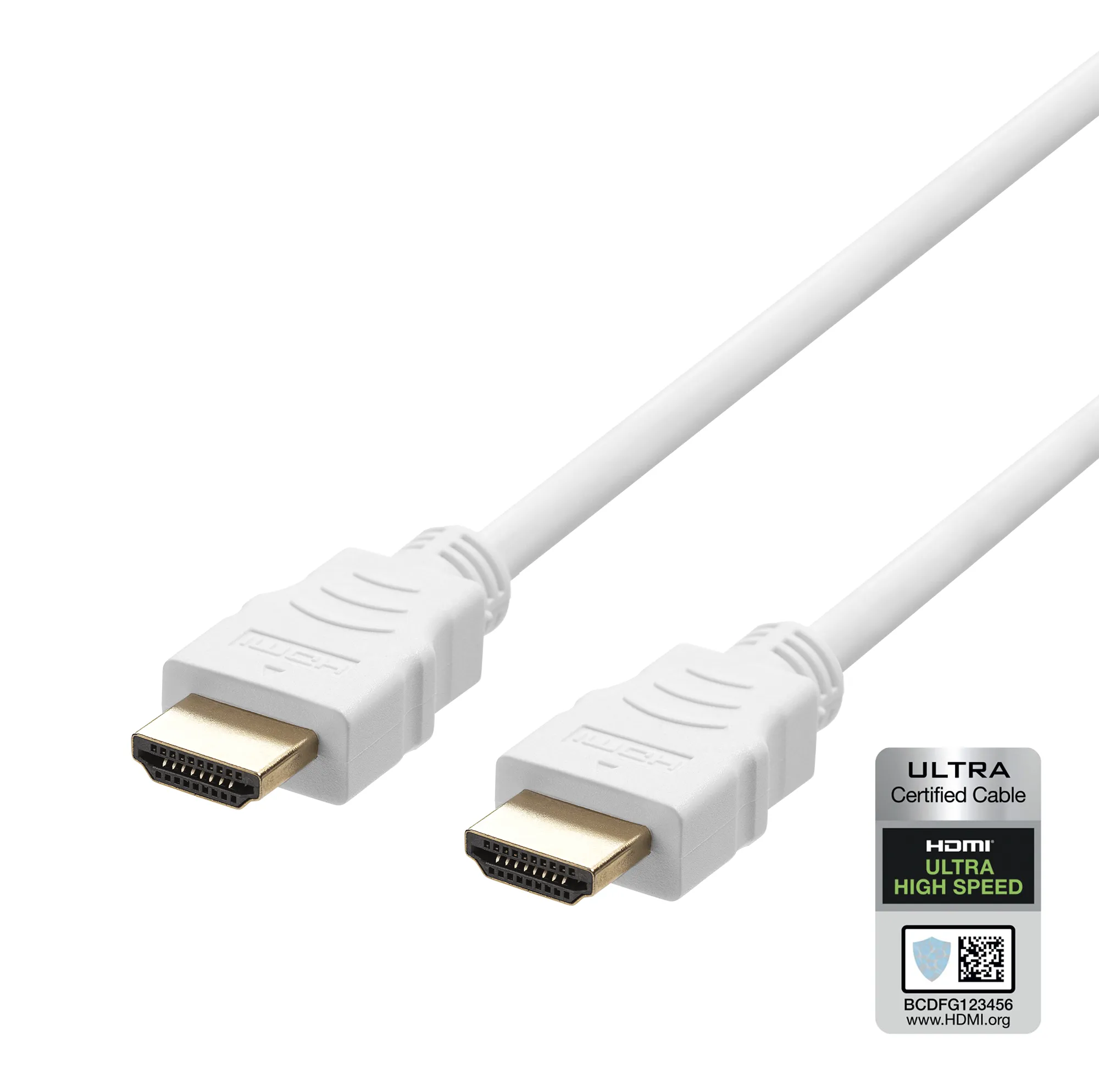 Deltaco  HDMI &ndash; HDMI 2.1 - cable, 3 m, White