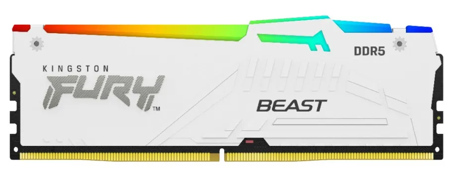 Kingston FURY Beast White RGB 16GB (2 x 8GB) DDR5 , 5200 MT/s, CL40 - memory