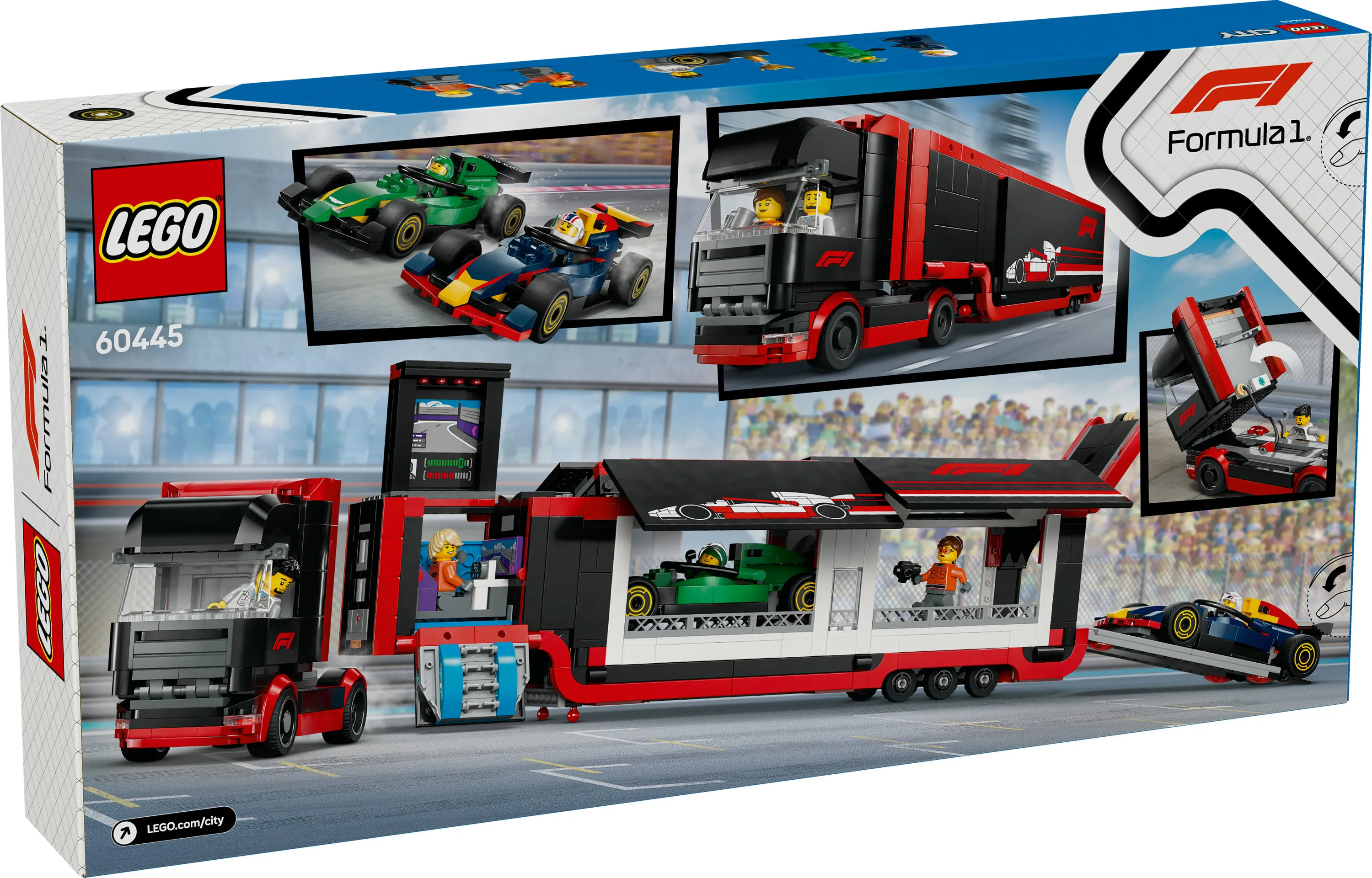LEGO City F1 Truck and F1 Cars RB20 and AMR24 60445