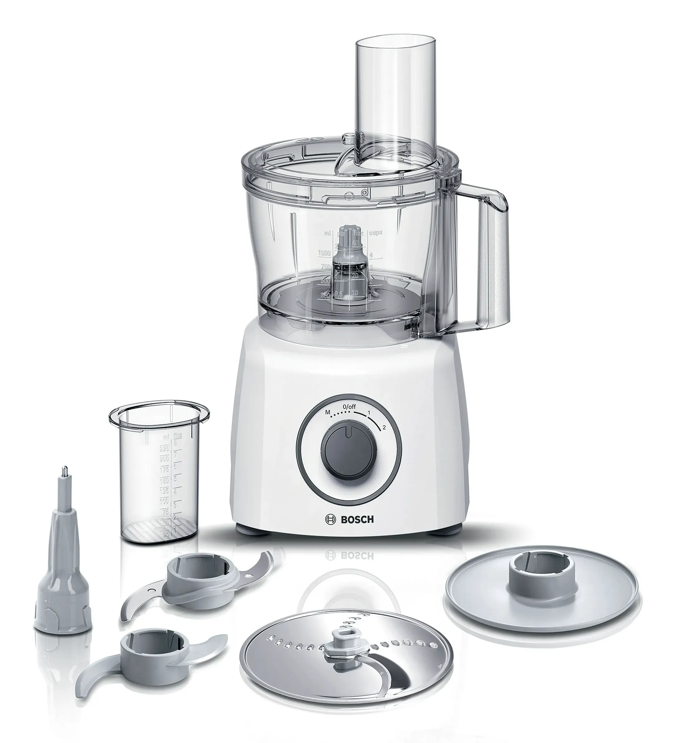 Bosch MultiTalent 3 MCM3100W K&oslash;kkenmaskine 2.3liter Hvid/gr&aring;