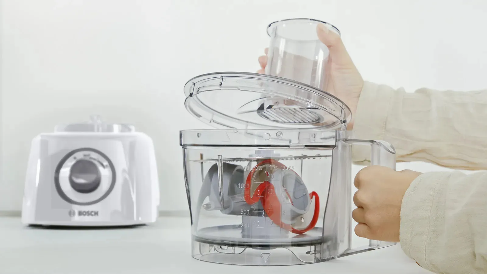 Bosch MultiTalent 3 MCM3100W K&oslash;kkenmaskine 2.3liter Hvid/gr&aring;