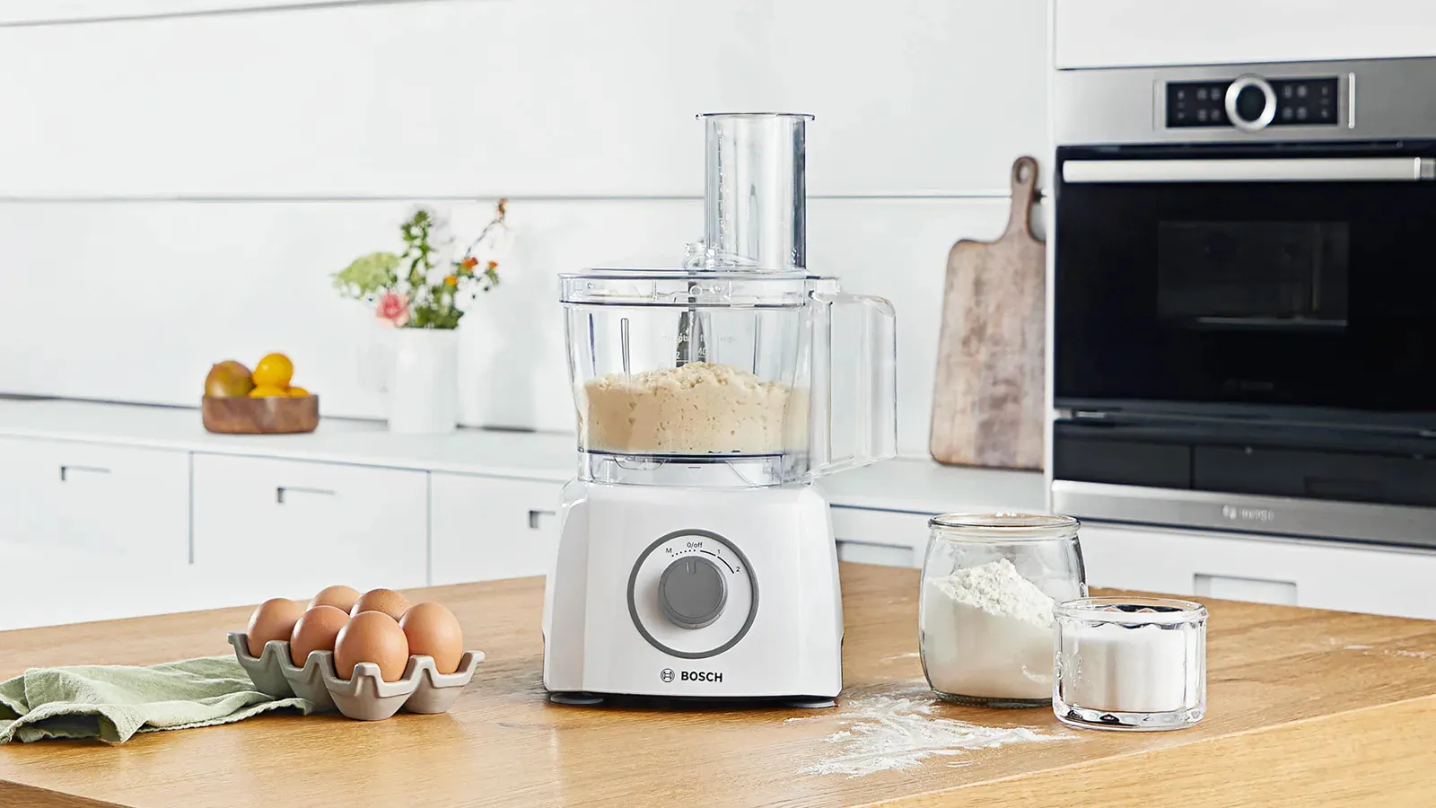 Bosch MultiTalent 3 MCM3100W K&oslash;kkenmaskine 2.3liter Hvid/gr&aring;
