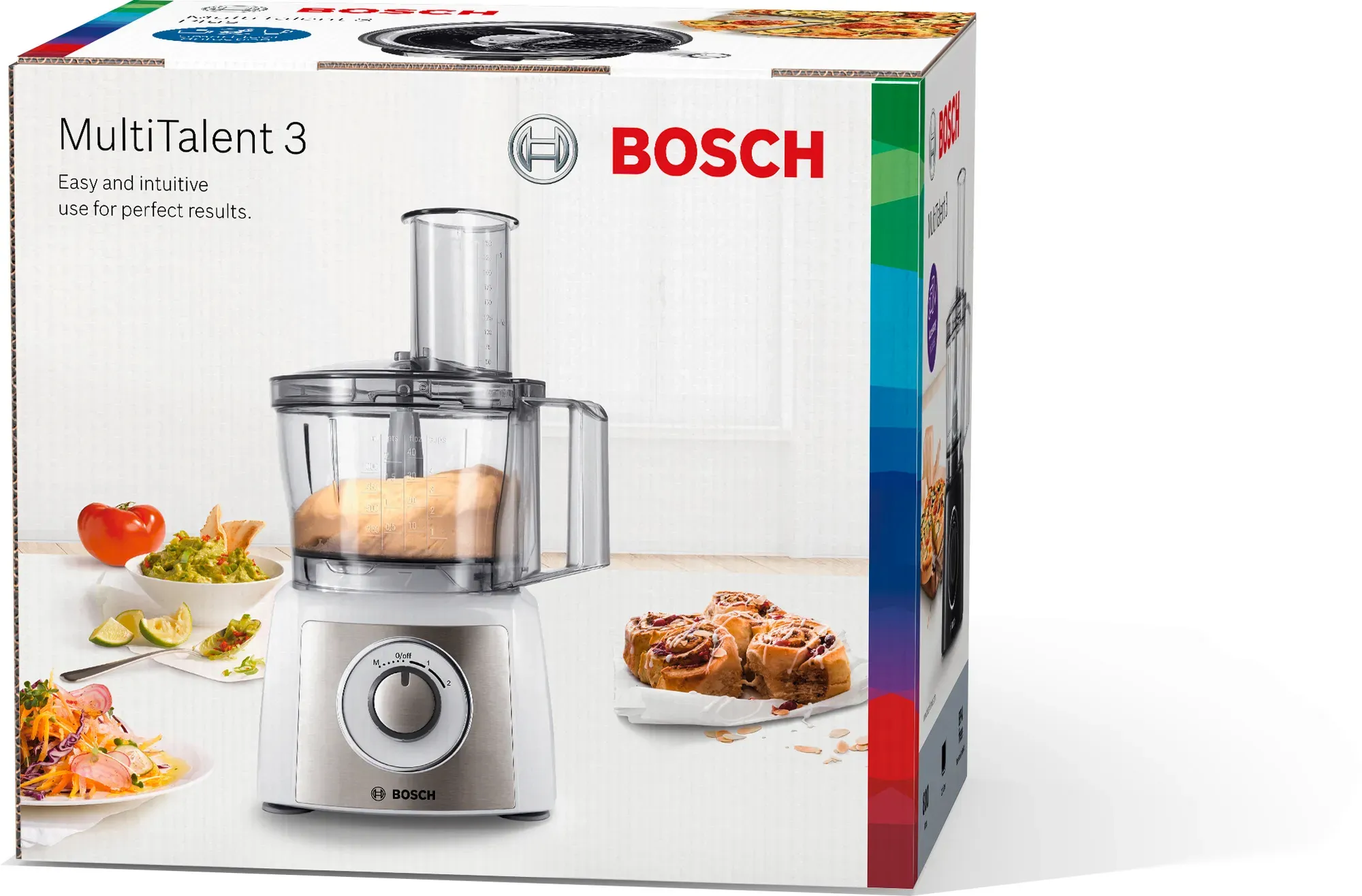 Bosch MultiTalent 3 MCM3100W K&oslash;kkenmaskine 2.3liter Hvid/gr&aring;