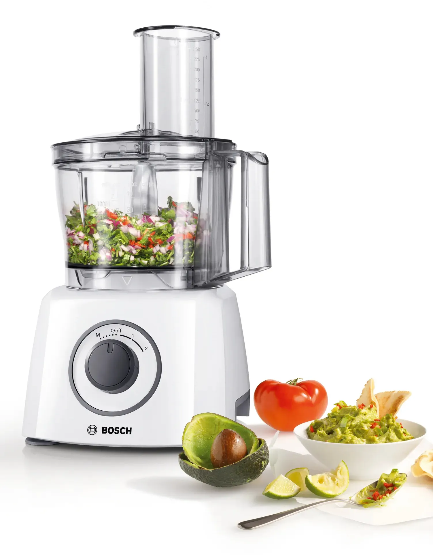 Bosch MultiTalent 3 MCM3100W K&oslash;kkenmaskine 2.3liter Hvid/gr&aring;