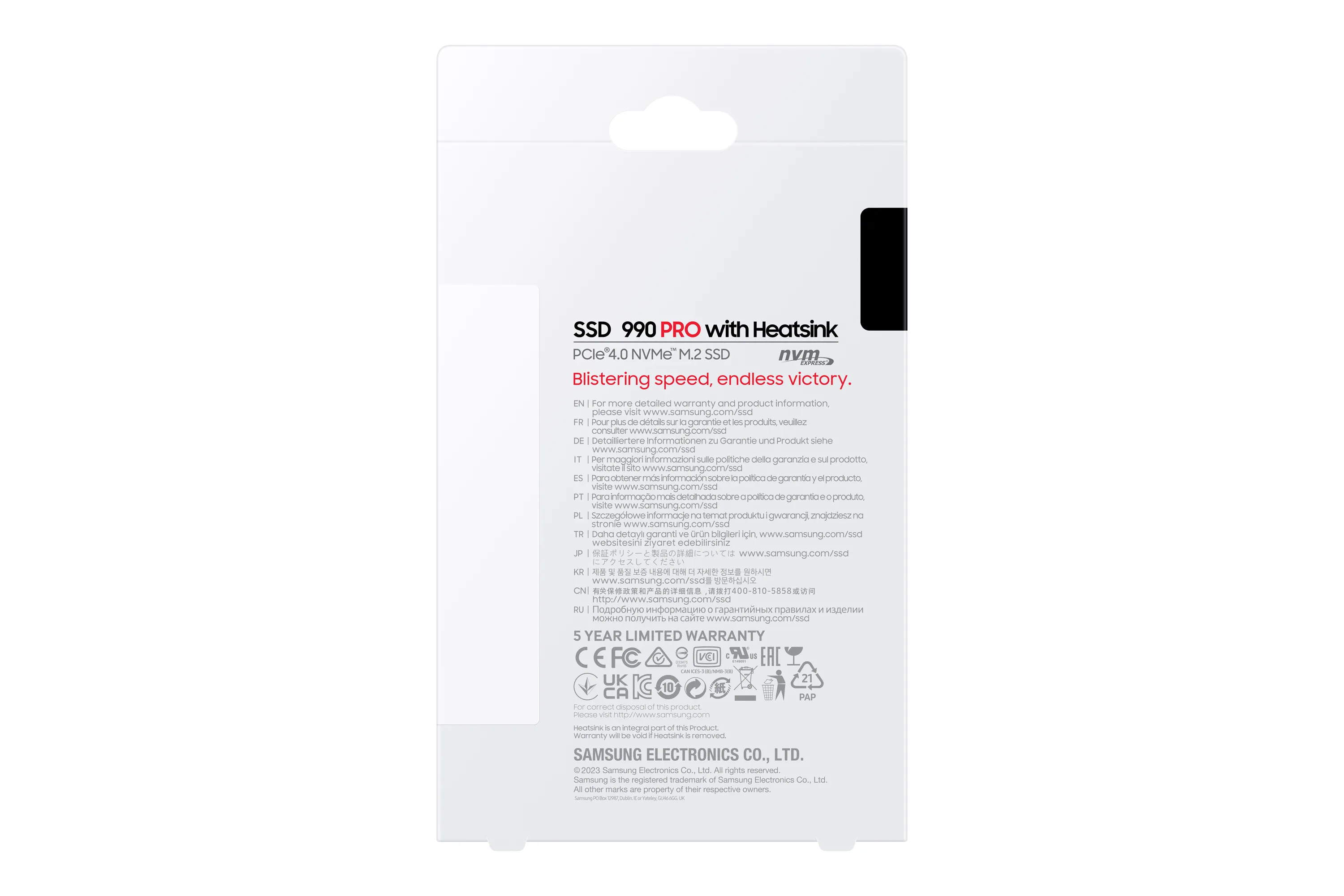 Samsung 990 Pro Heatsink 1TB, PCIe 4.0, M.2 - SSD (PS5 Compatible)