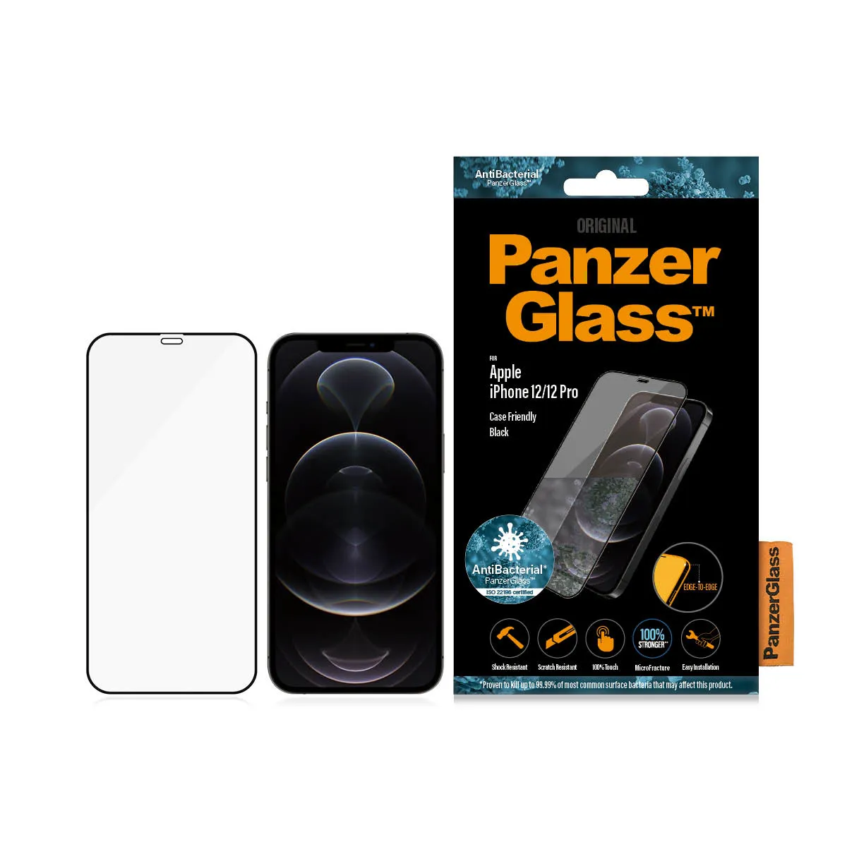 PanzerGlass Case Friendly, iPhone 12 / 12 Pro - Screen Glass