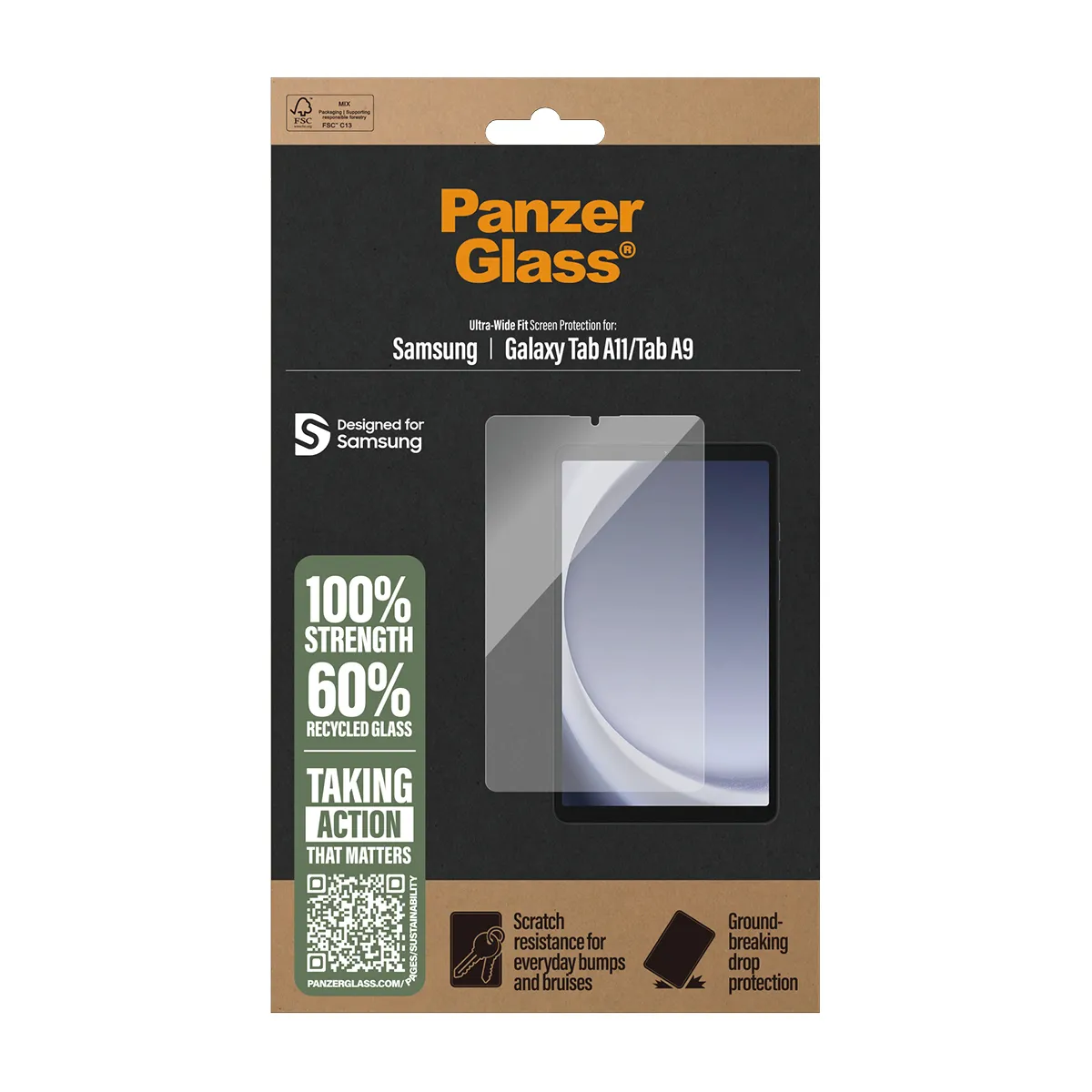 PanzerGlass Ultra-Wide Fit Galaxy Tab A11 / Tab A9 - Screen Protector