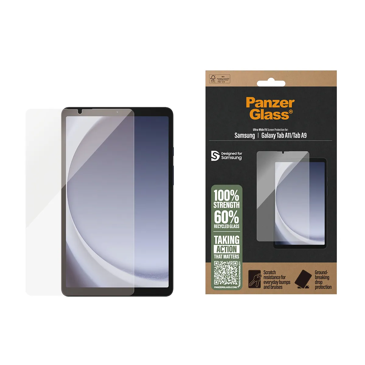 PanzerGlass Ultra-Wide Fit Galaxy Tab A11 / Tab A9 - Screen Protector