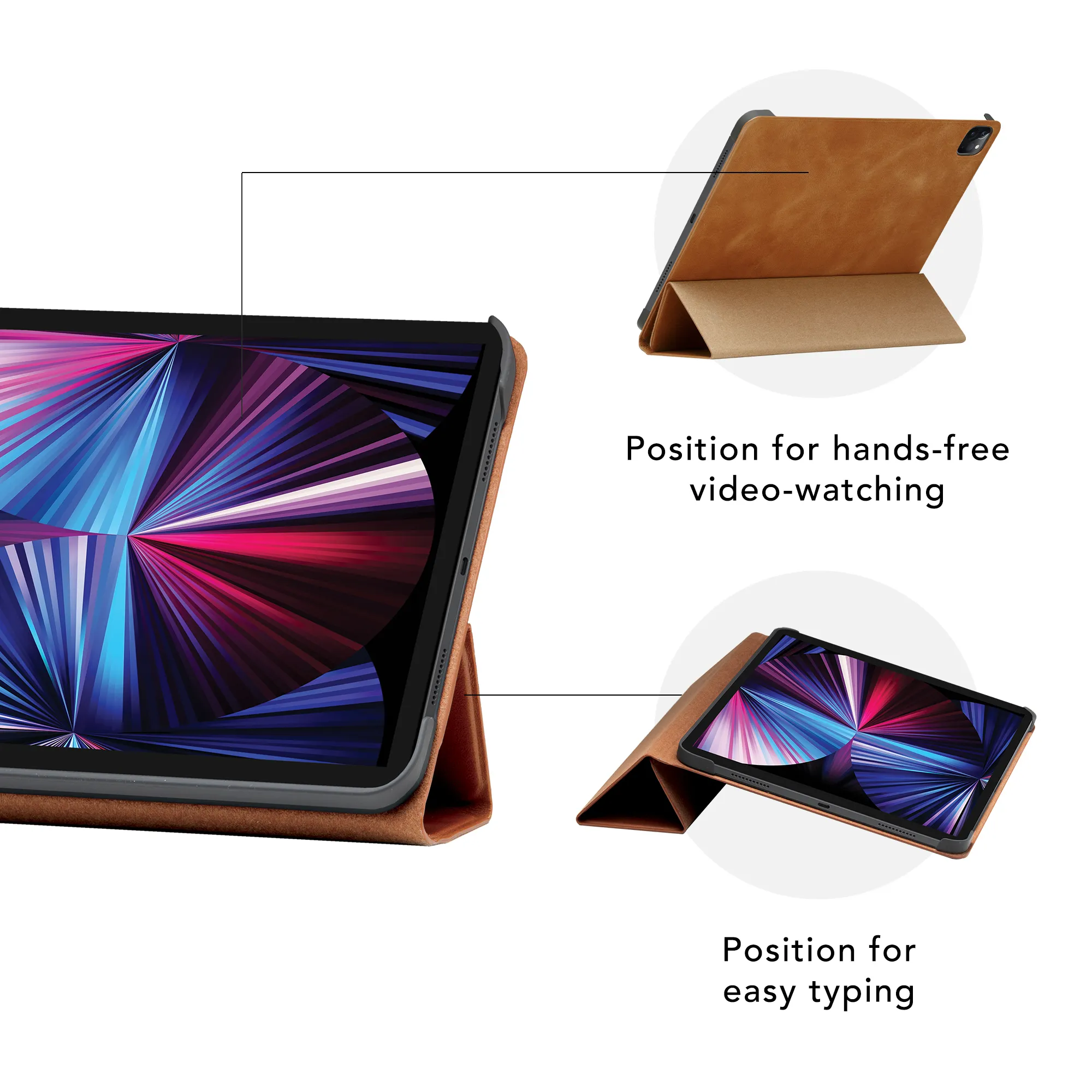 iPad 10.2'' (8/9th gen.) 2020/2021 Case Risskov, Tan