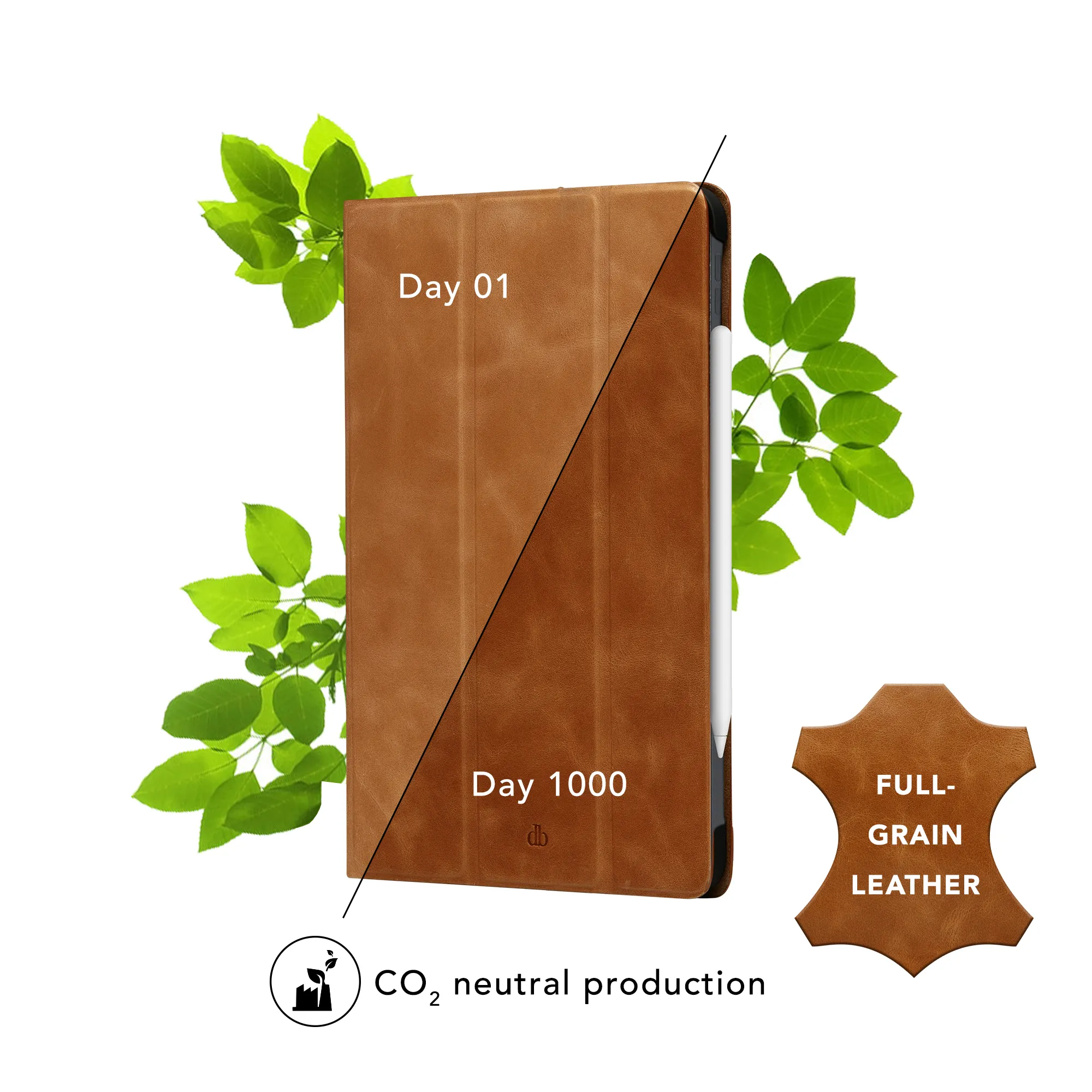 iPad 10.2'' (8/9th gen.) 2020/2021 Case Risskov, Tan