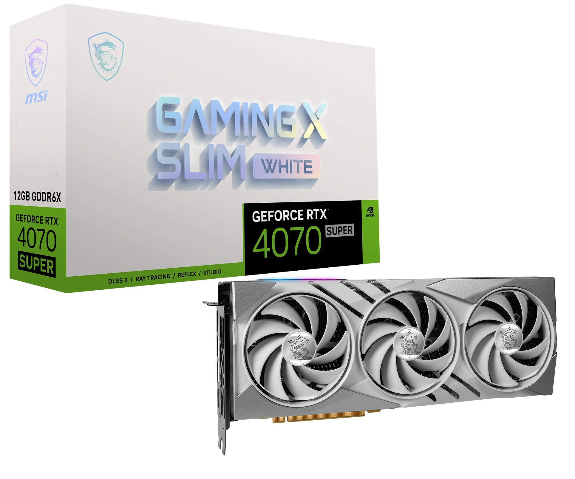 MSI GeForce RTX 4070 SUPER Gaming X Slim White 12GB - Graphics card