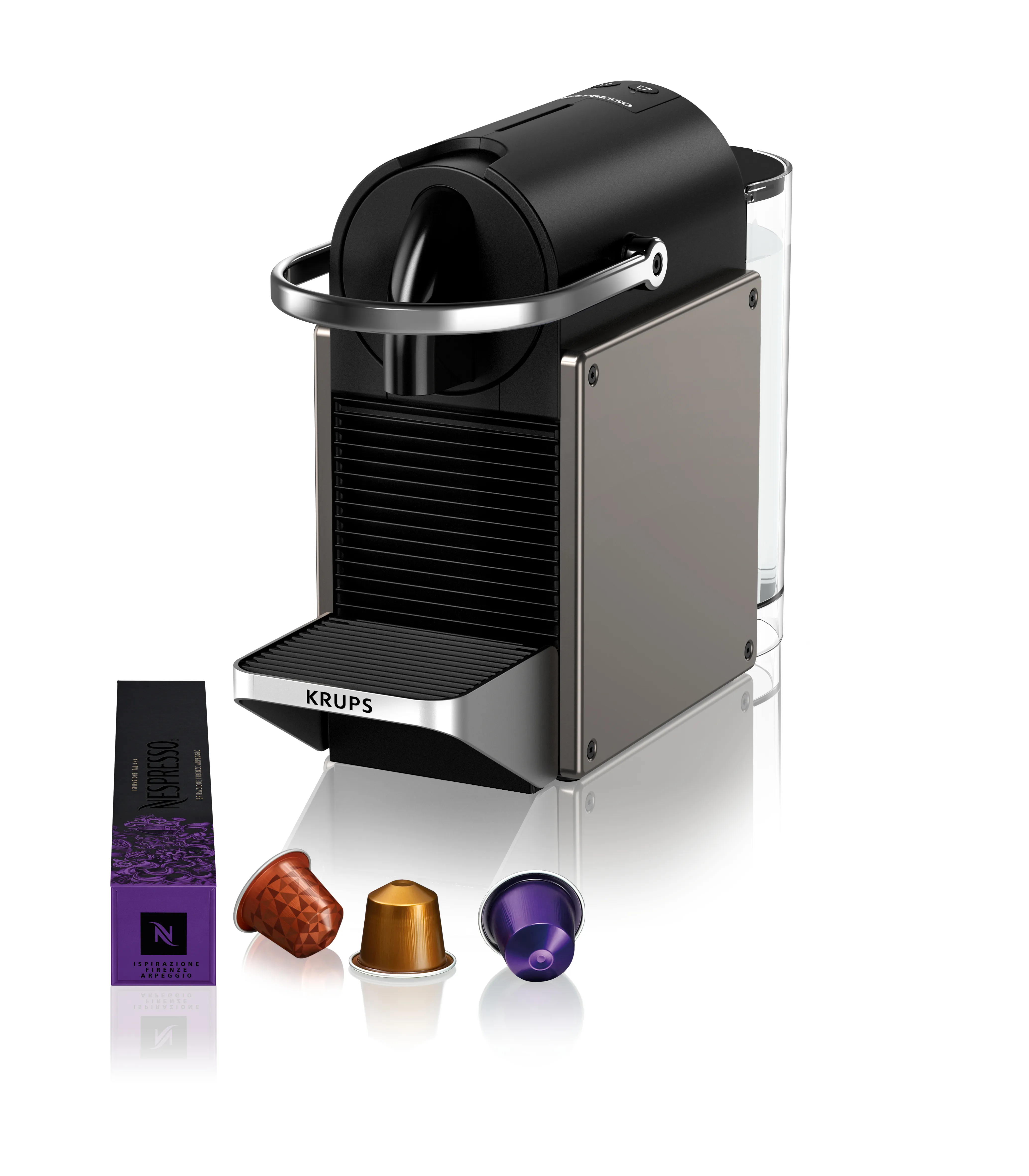 Krups Pixie XN306T10 - kapselmaskin, Svart, Titan
