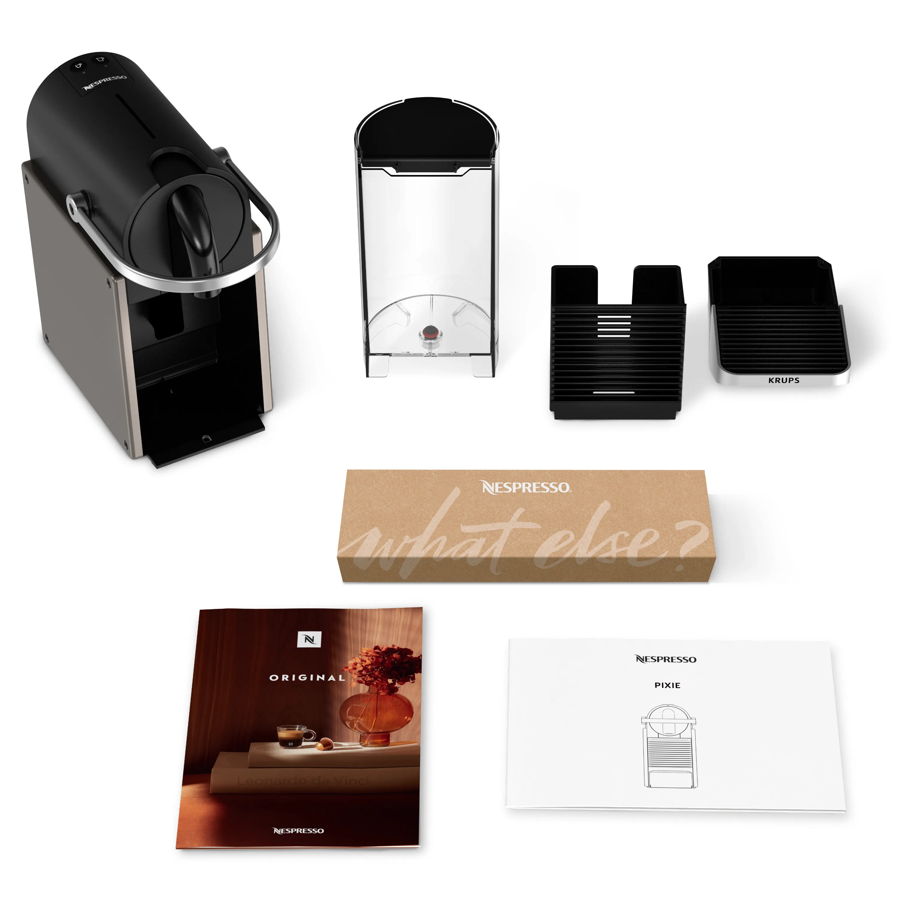 Krups Pixie XN306T10 - kapselmaskin, Svart, Titan