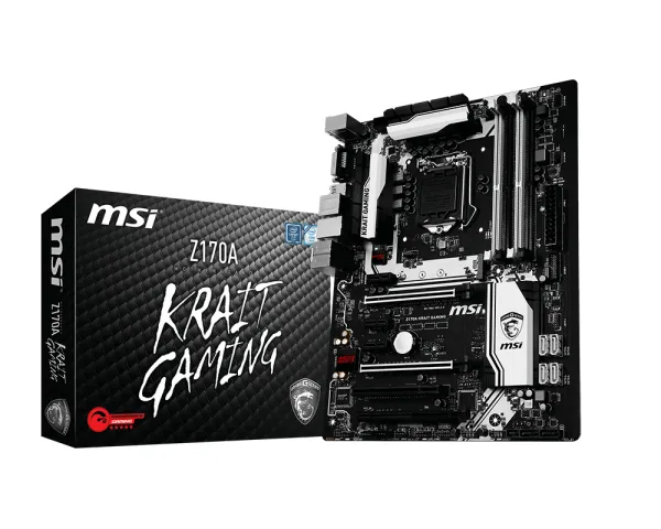 MSI Z170A KRAIT GAMING LGA1151 ATX DDR4 max RAM 64GB 4xSATA3 3xPCI-Ex16 DVI HDMI ThunderBolt