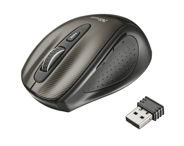 Trust Kerb Compact - wireless mouse, Black/Titanium