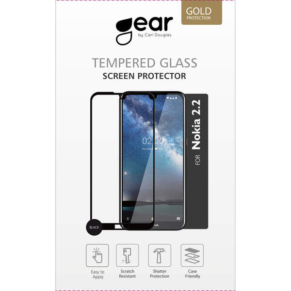 GEAR Panssarilasi 2,5D Full Cover Nokia 2.2 GEAR Panssarilasi 2,5D Full Cover Nokia 2.2