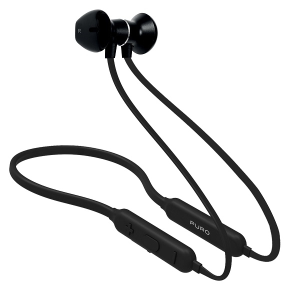 Bluetooth V4.1 Neckband Magnet Pod -kuulokk. musta