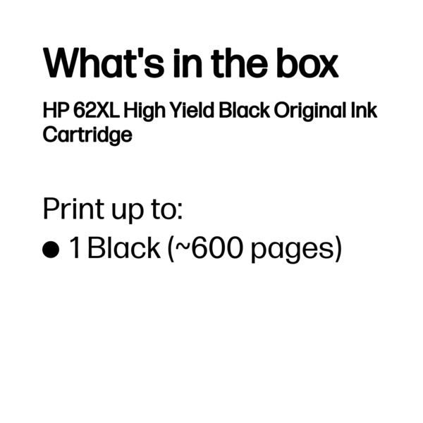 HP No 62XL musta mustepatruuna