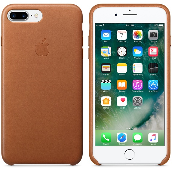 Apple iPhone 7 Plus Leather Case - Saddle Brown