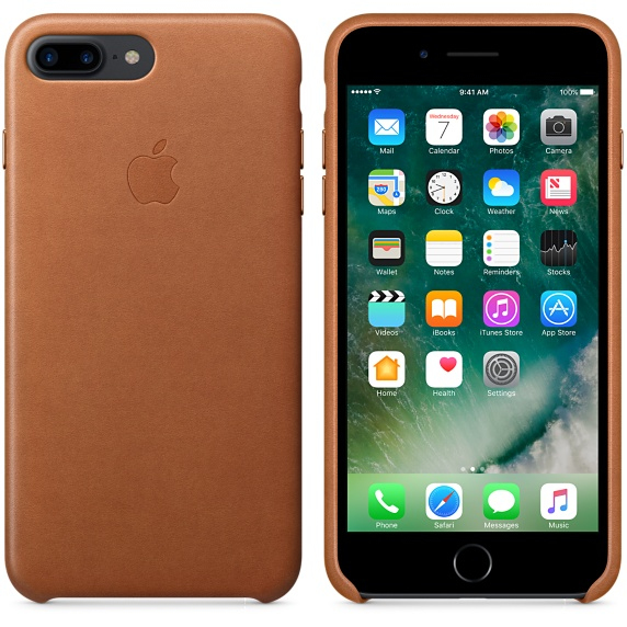 Apple iPhone 7 Plus Leather Case - Saddle Brown