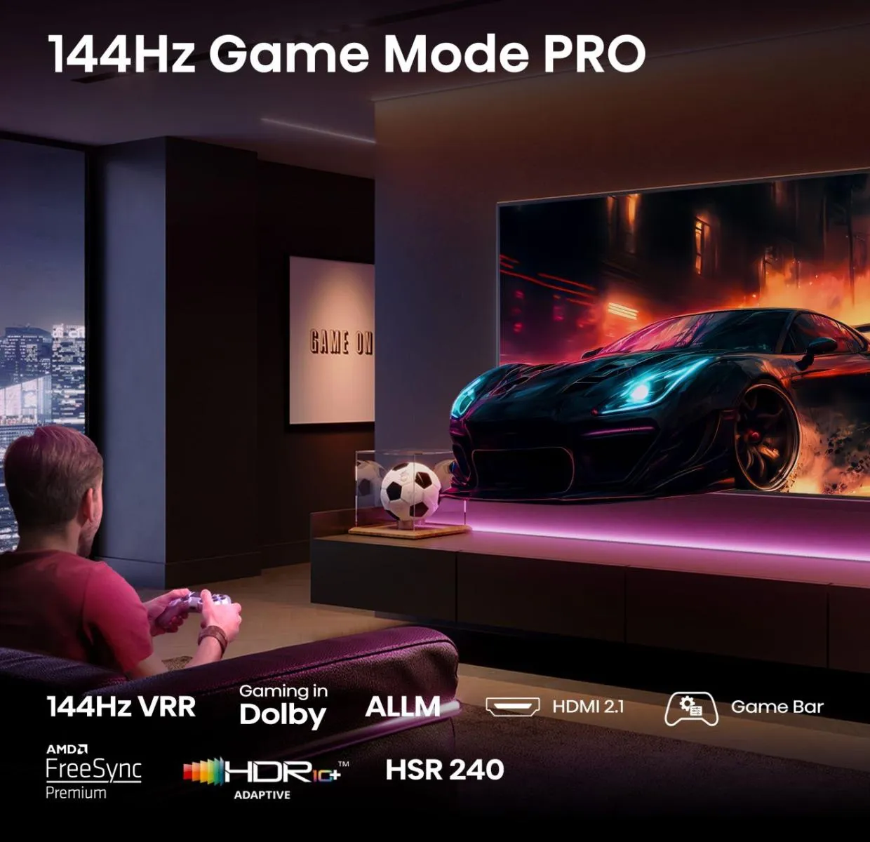 Hisense 100E7Q PRO 100" 4K QLED VIDAA TV, 144 Hz, HDR10+, Dolby Vision