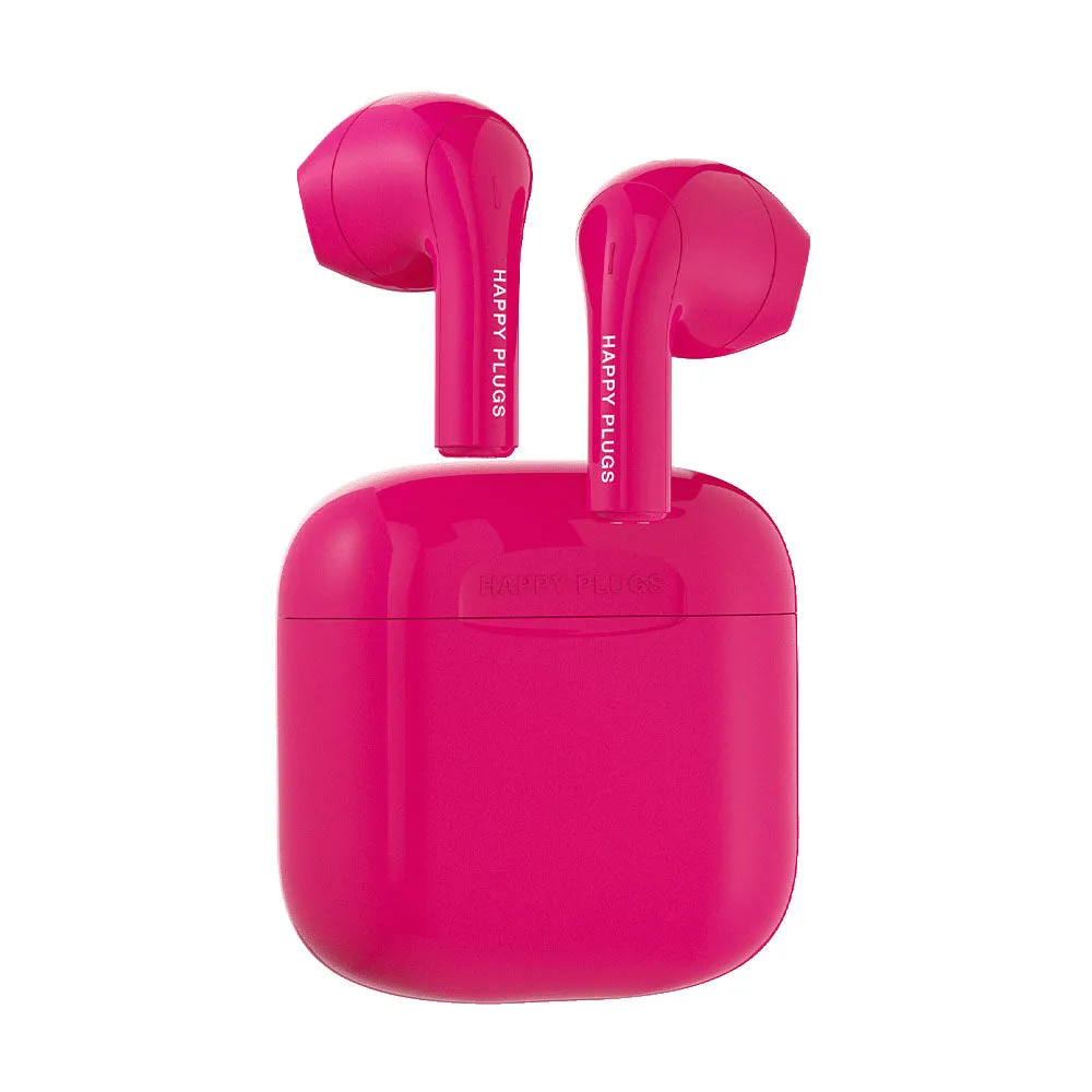 Happy Plugs JOY Wireless Earbuds, Cherry Red