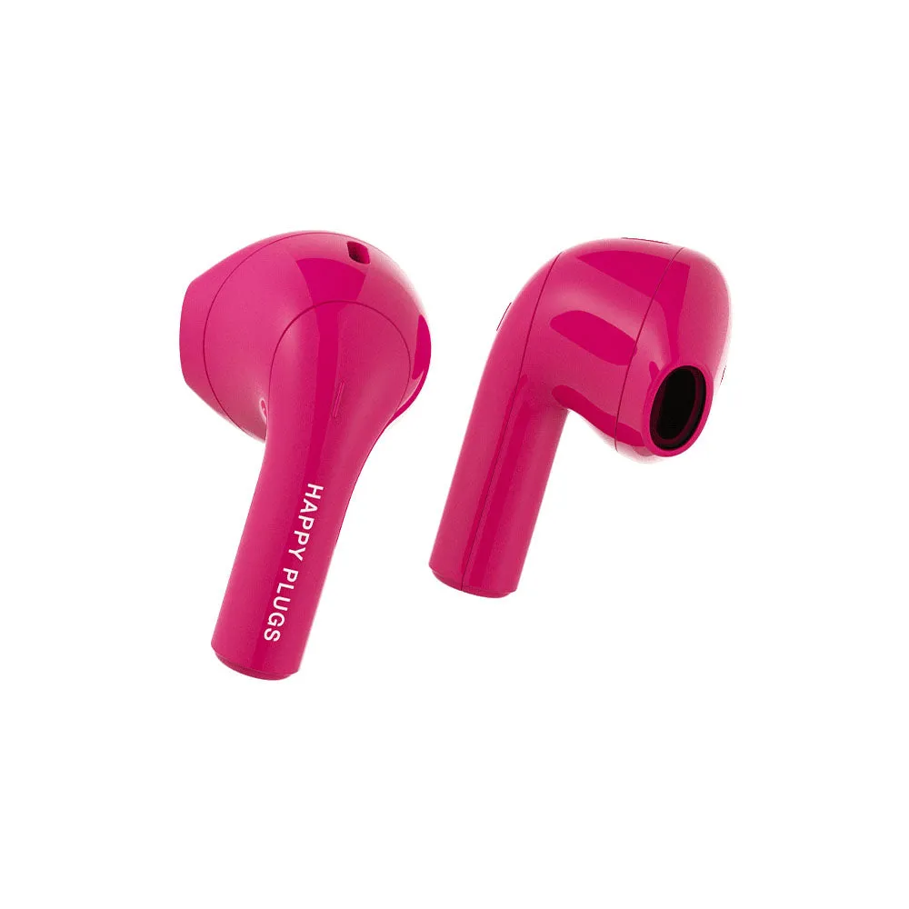 Happy Plugs JOY Wireless Earbuds, Cherry Red