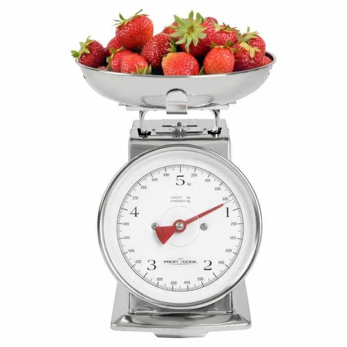 ProfiCook PC-KW 1247 Mechanical Kitchen Scale, 5 kg, Stainless Steel