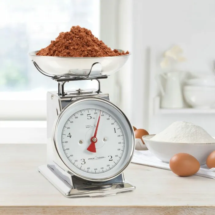ProfiCook PC-KW 1247 Mechanical Kitchen Scale, 5 kg, Stainless Steel