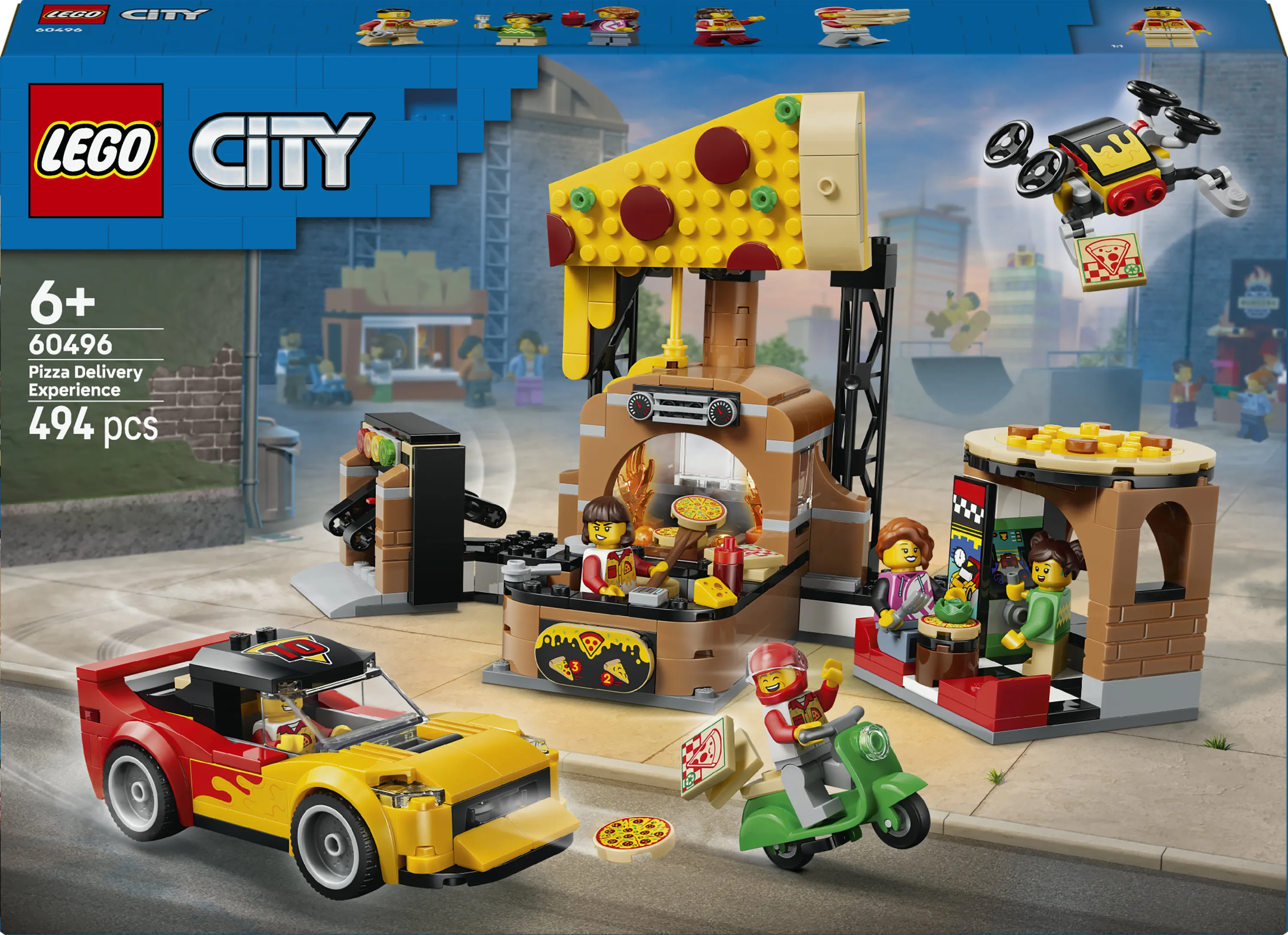 LEGO City Pizza Delivery with Vehicles 60496