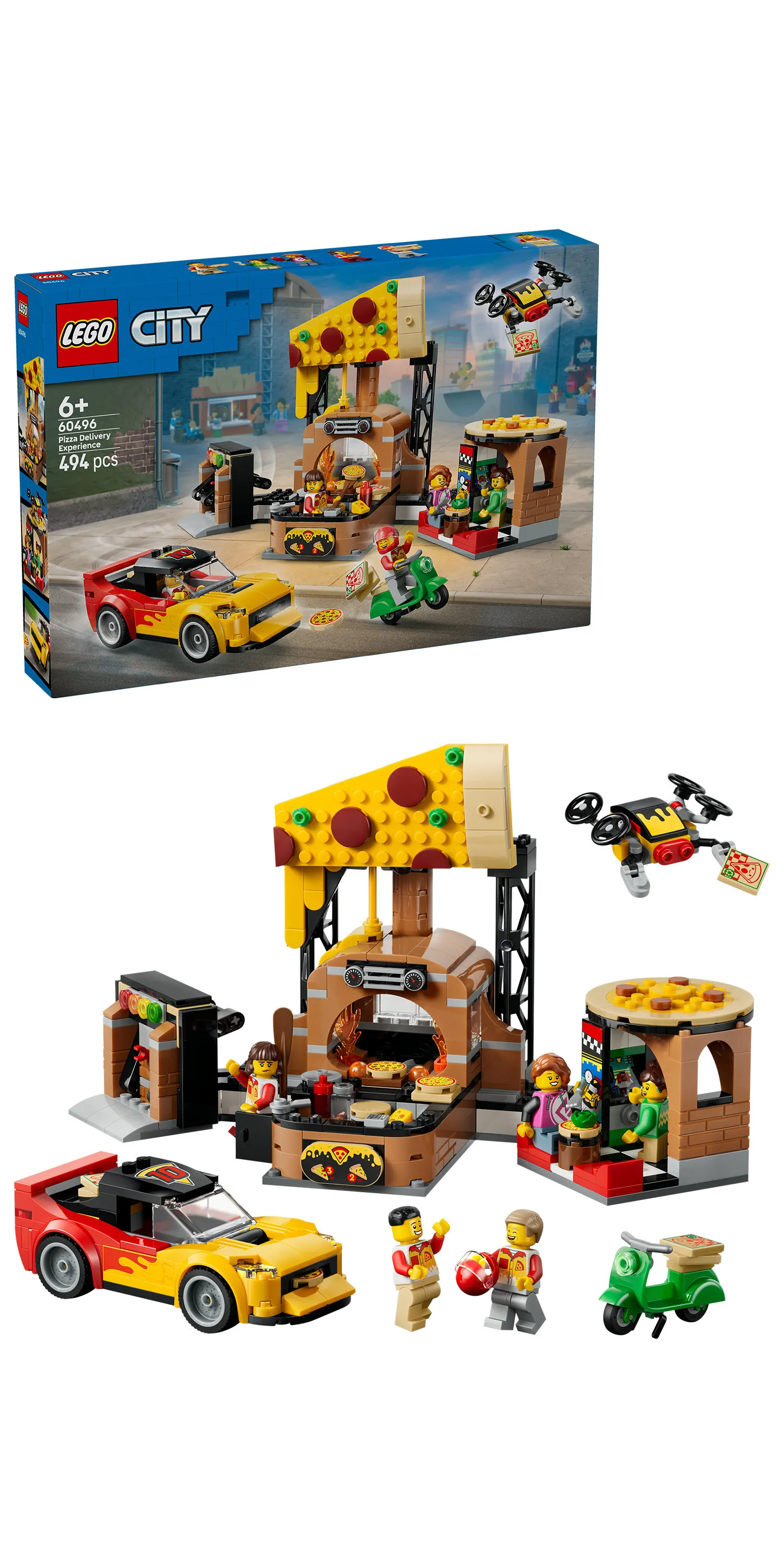 LEGO City Pizza Delivery with Vehicles 60496