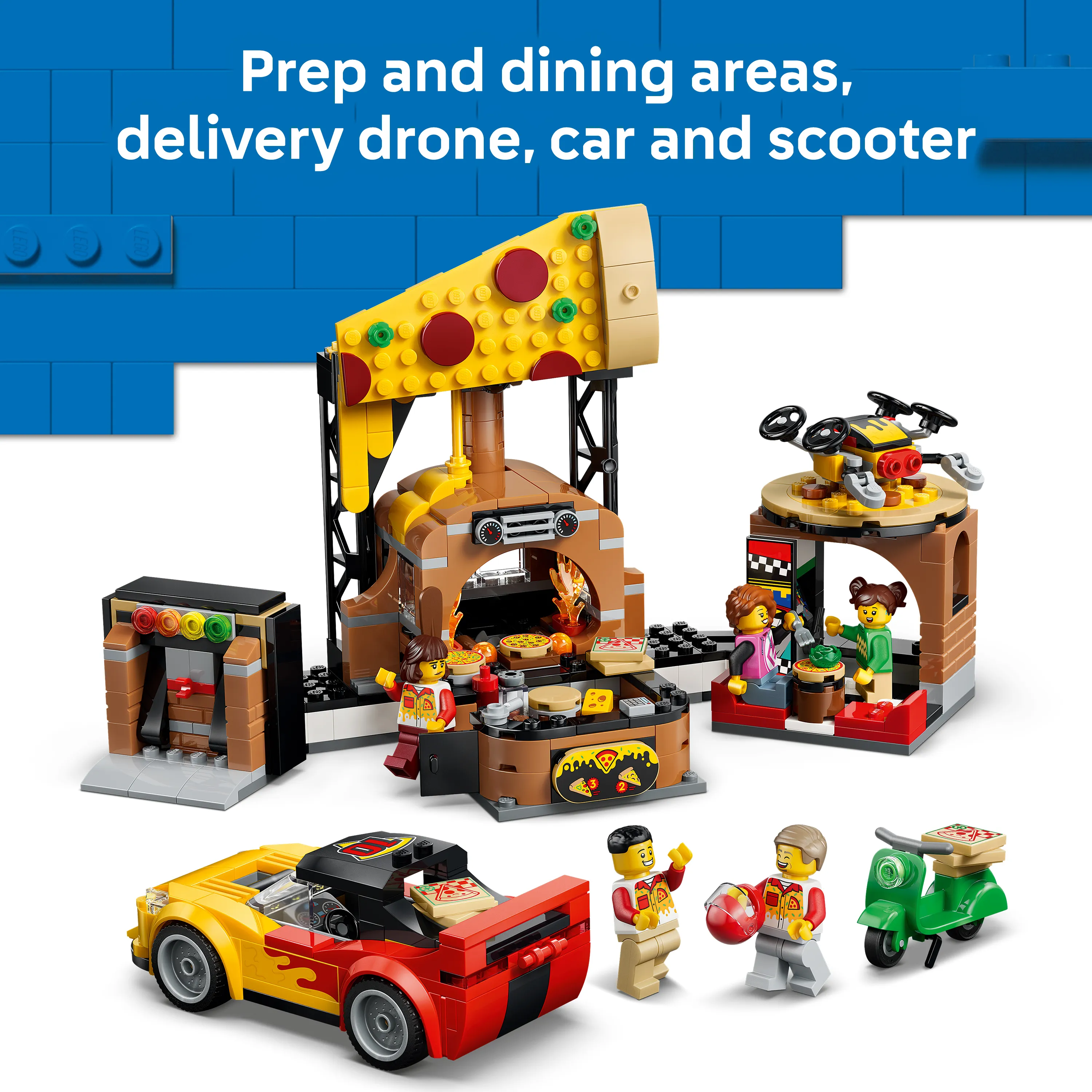 LEGO City Pizza Delivery with Vehicles 60496