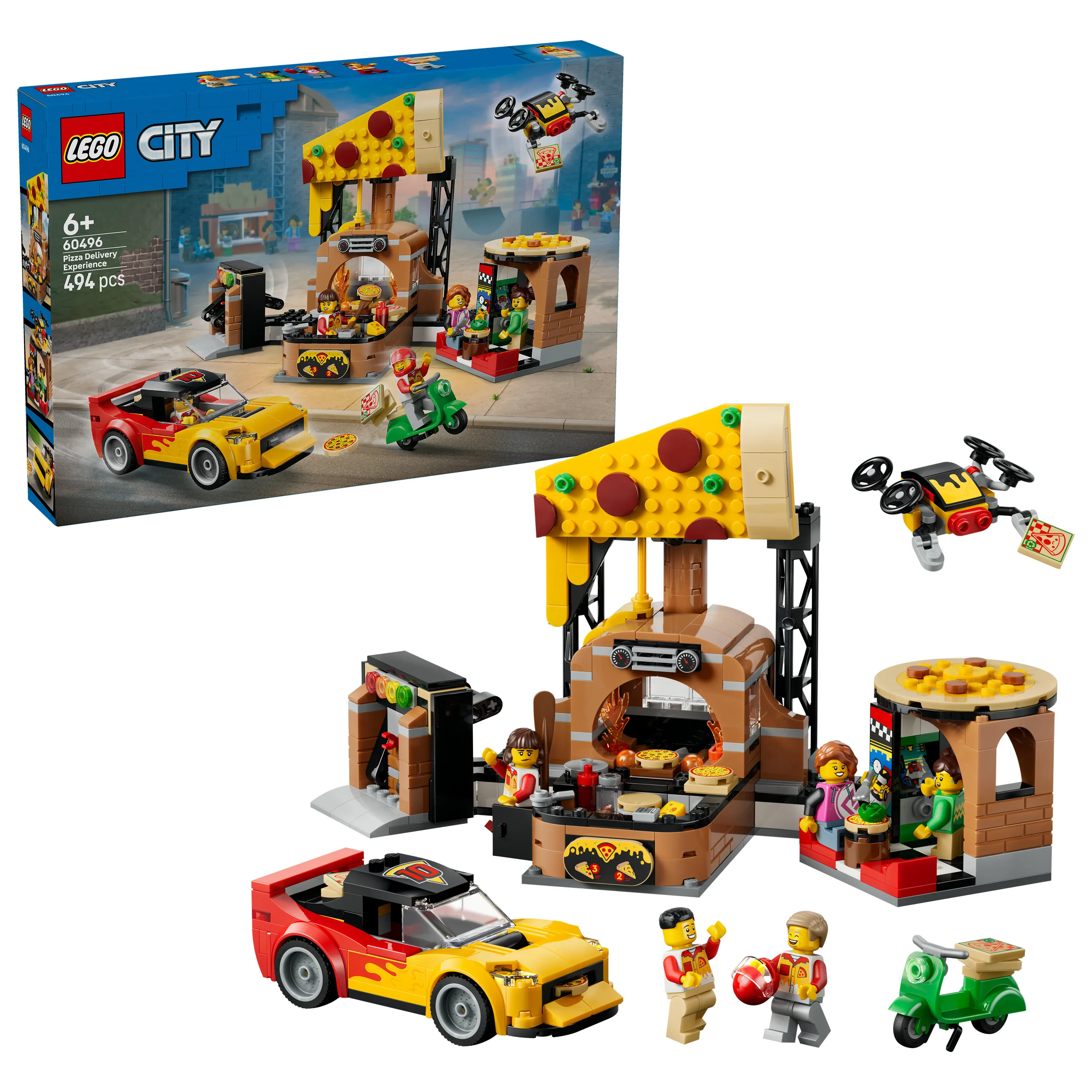 LEGO City Pizza Delivery with Vehicles 60496