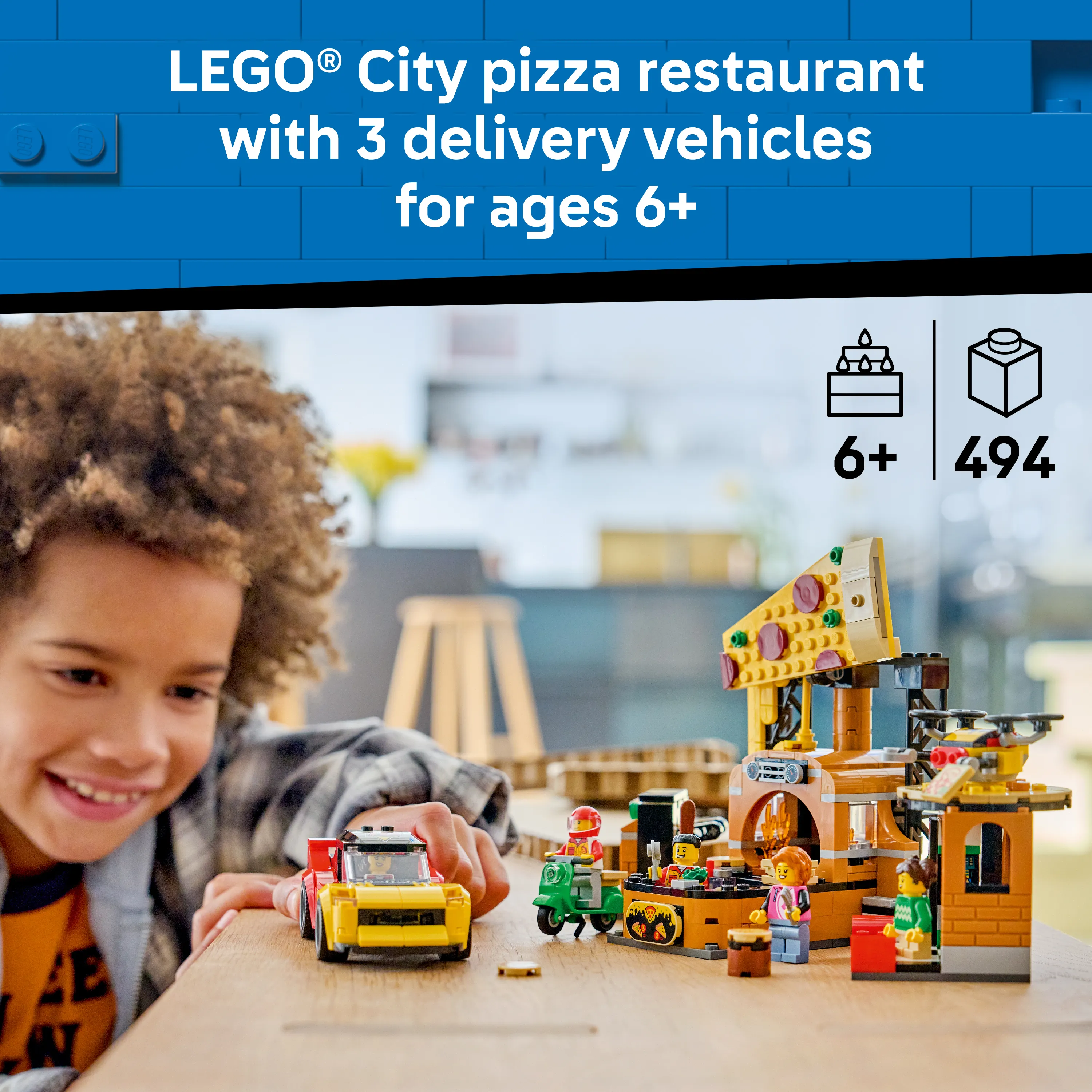 LEGO City Pizza Delivery with Vehicles 60496