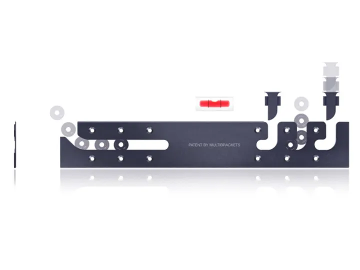 Multibrackets M VESA Wallmount Razor Thin 4/5/600 - Wall mount tuotteelle plasma / LCD / TV - alumiini - musta -n&auml;yt&ouml;n koko: 46"-63"