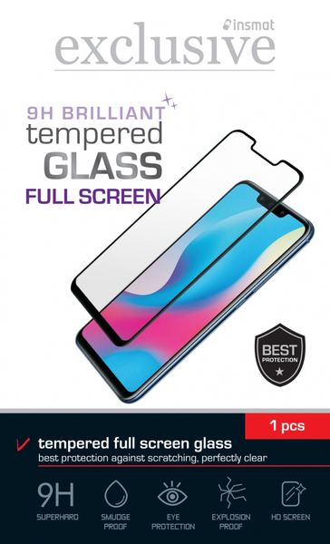 Insmat OnePlus 7T Brilliant Glass -lasikalvo, Musta