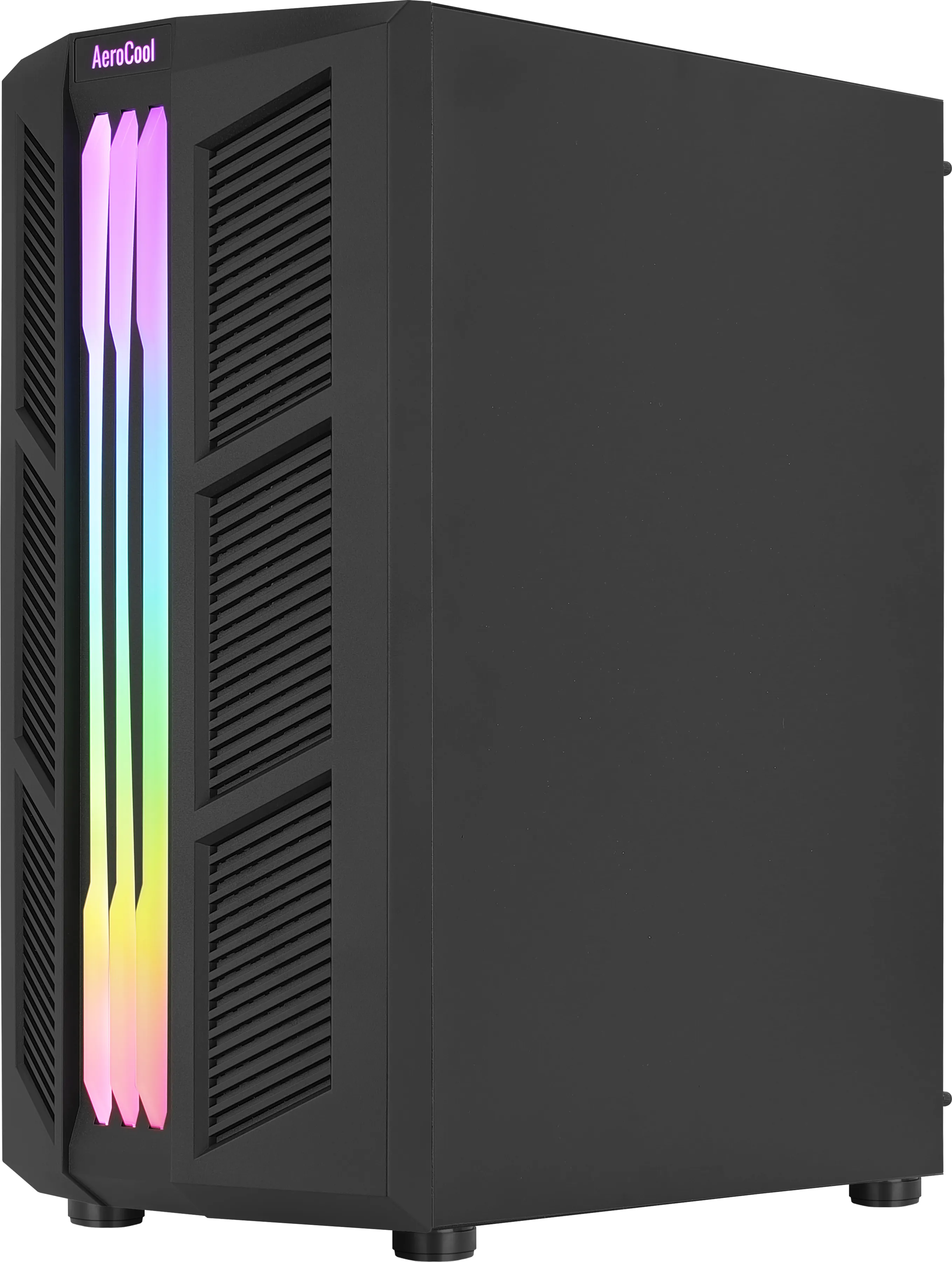 Aerocool Prime V1 Midi-Tower Case with window and RGB lighting, Black