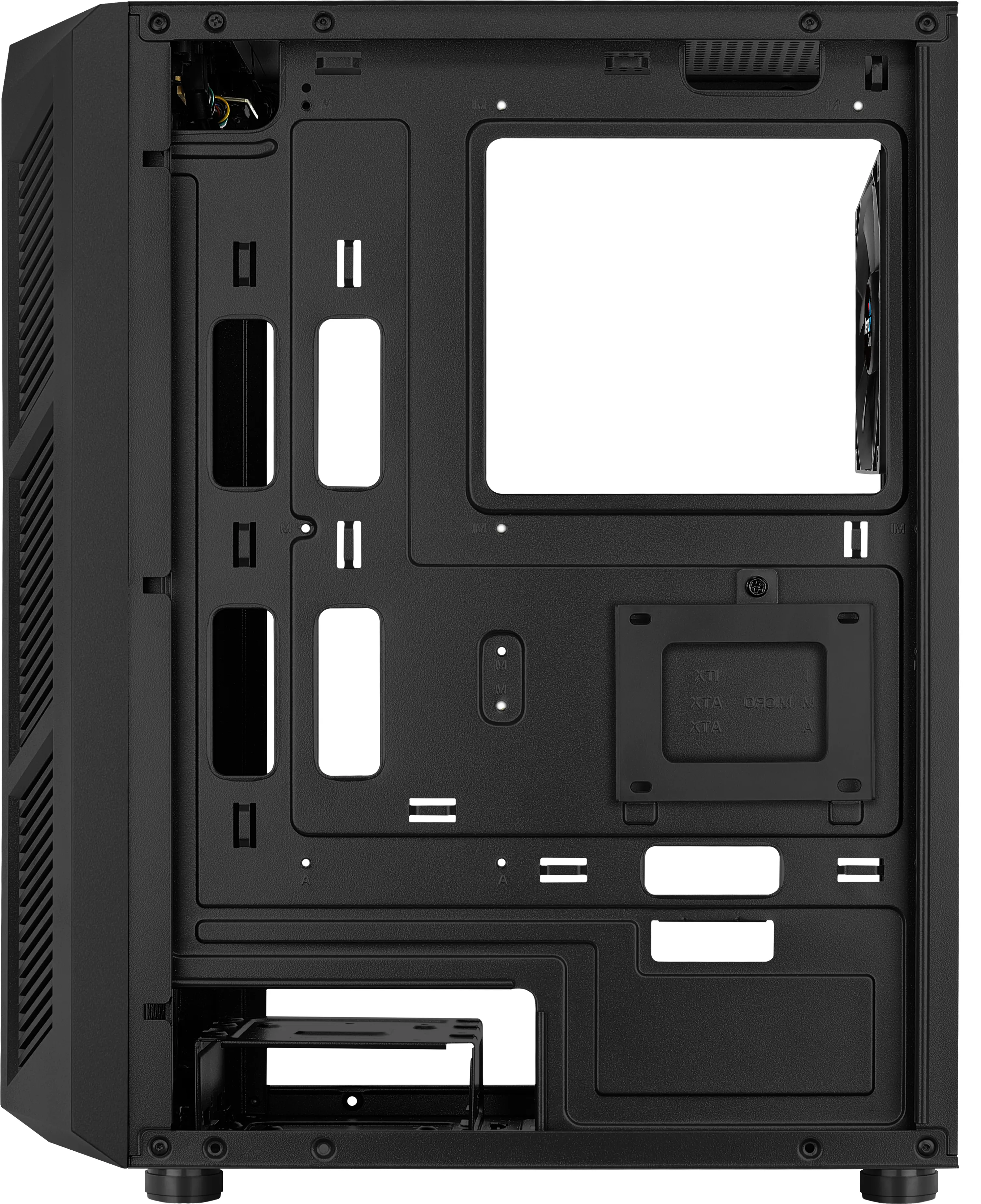 Aerocool Prime V1 Midi-Tower Case with window and RGB lighting, Black