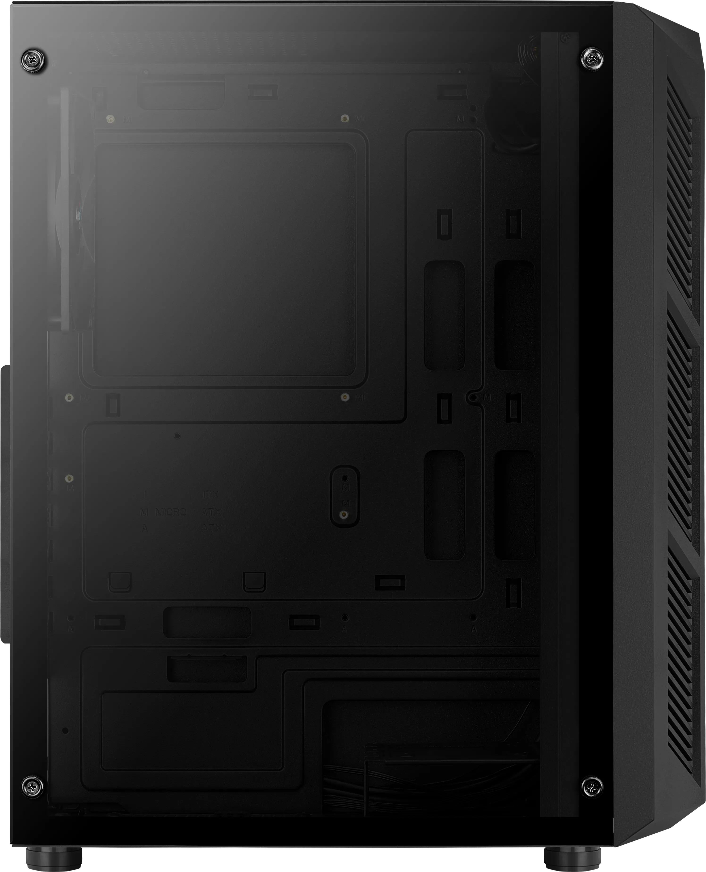 Aerocool Prime V1 Midi-Tower Case with window and RGB lighting, Black
