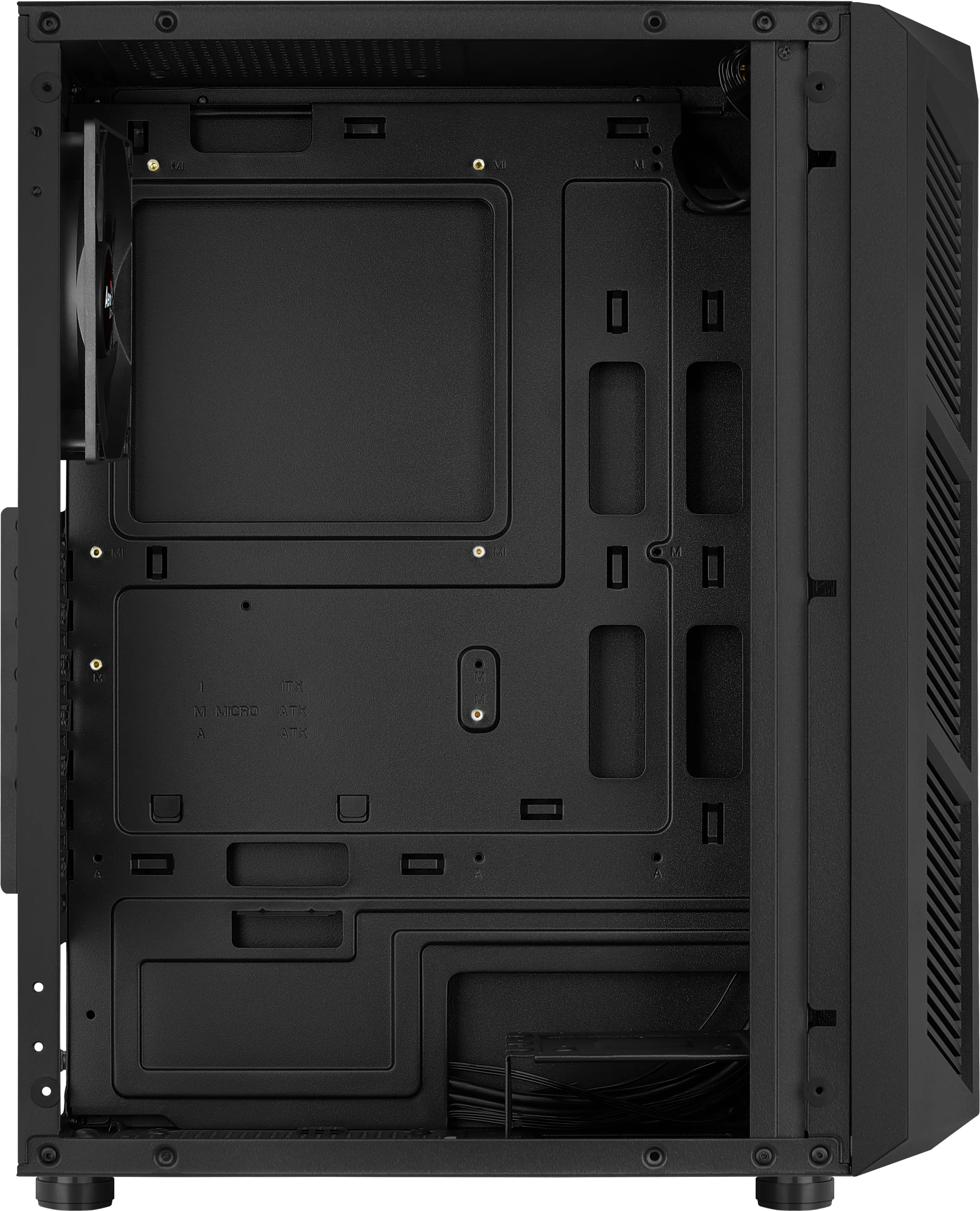 Aerocool Prime V1 Midi-Tower Case with window and RGB lighting, Black